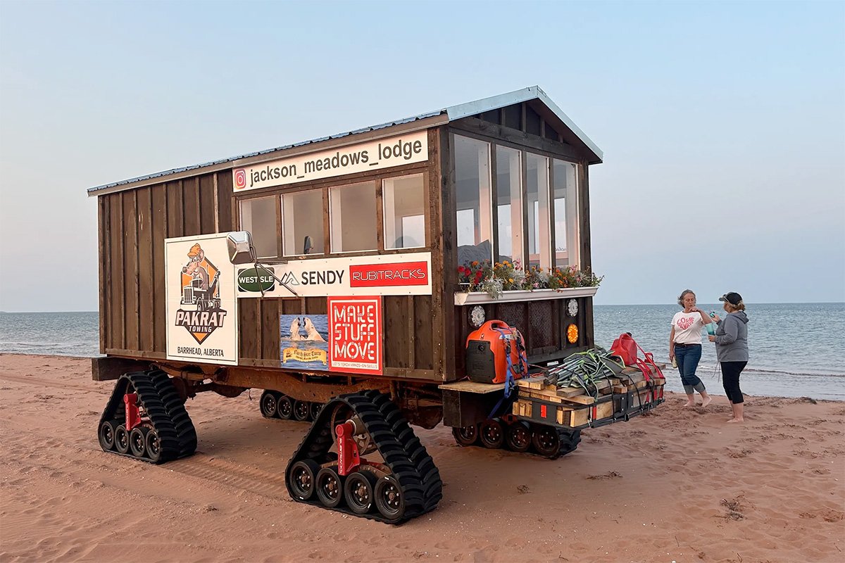 Motorized Tiny House Off-road Tracks Marketing Tool