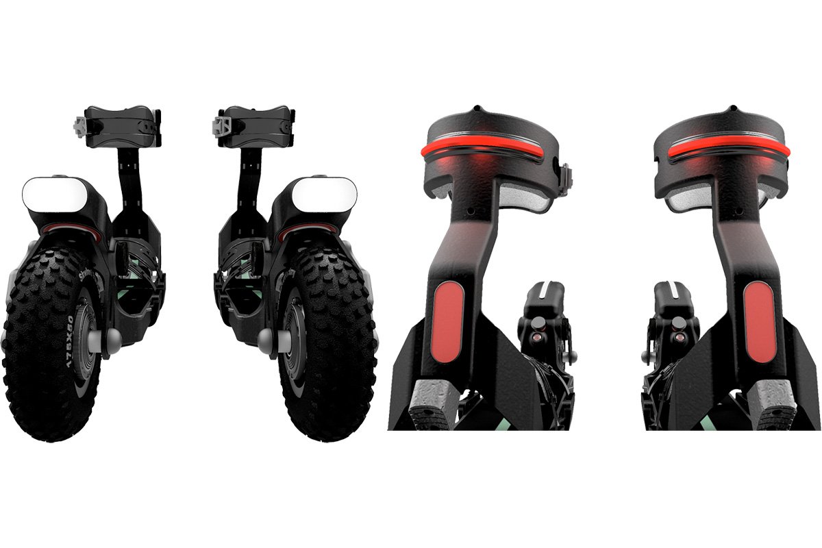 Skwheel One Electric Ski Front Rear Lights