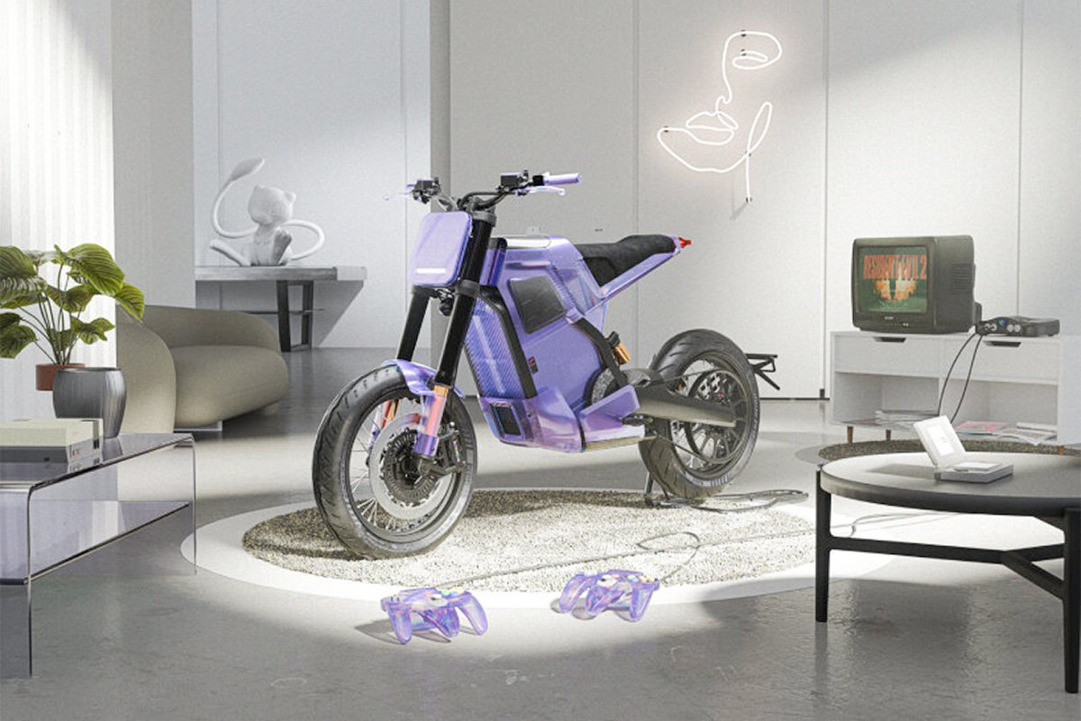 DAB 1a Electric Motorcycle Atomic Purple Nintendo Anniversary