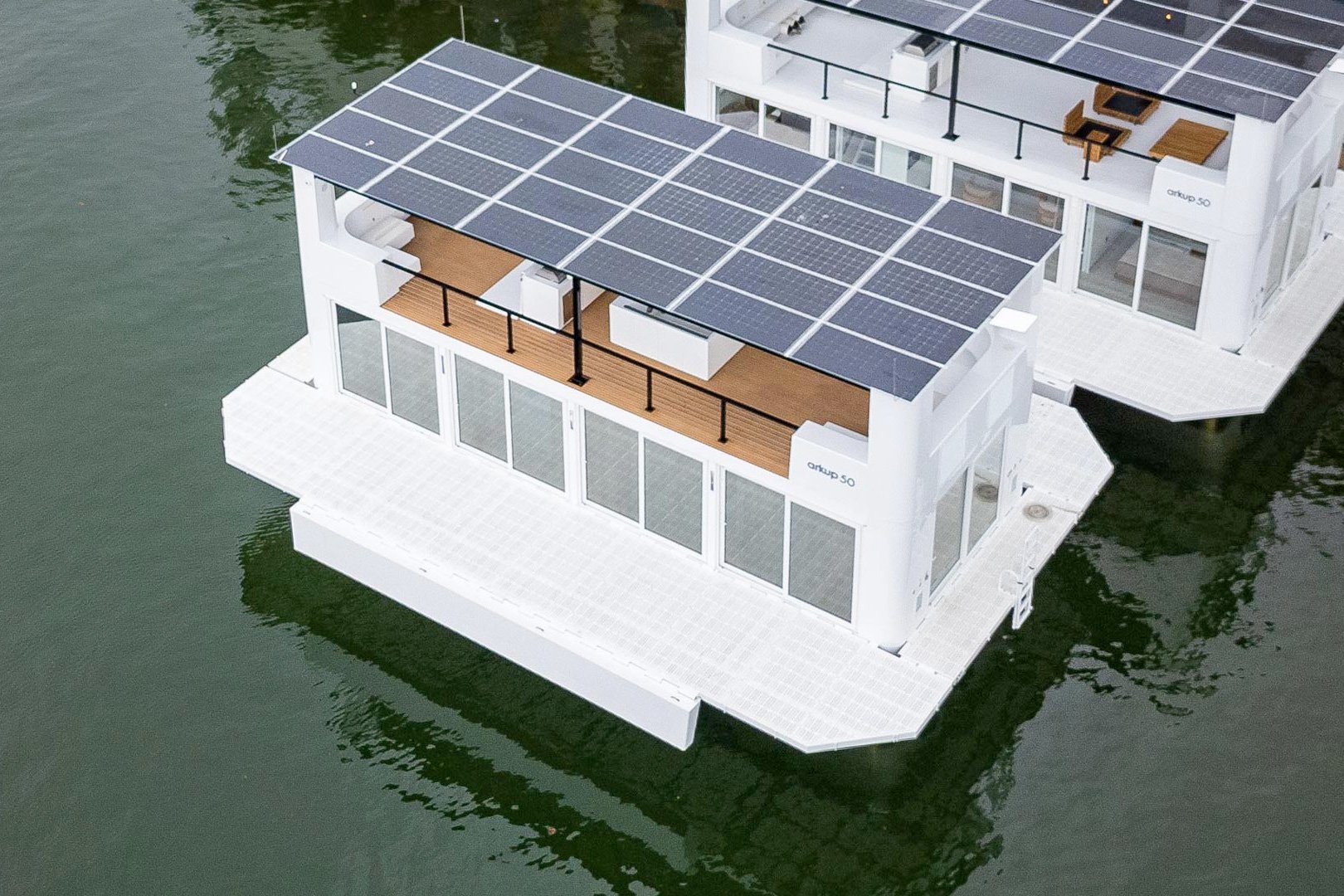 Arkup 50 Solar-electric Modular Houseboat Rooftop Panels