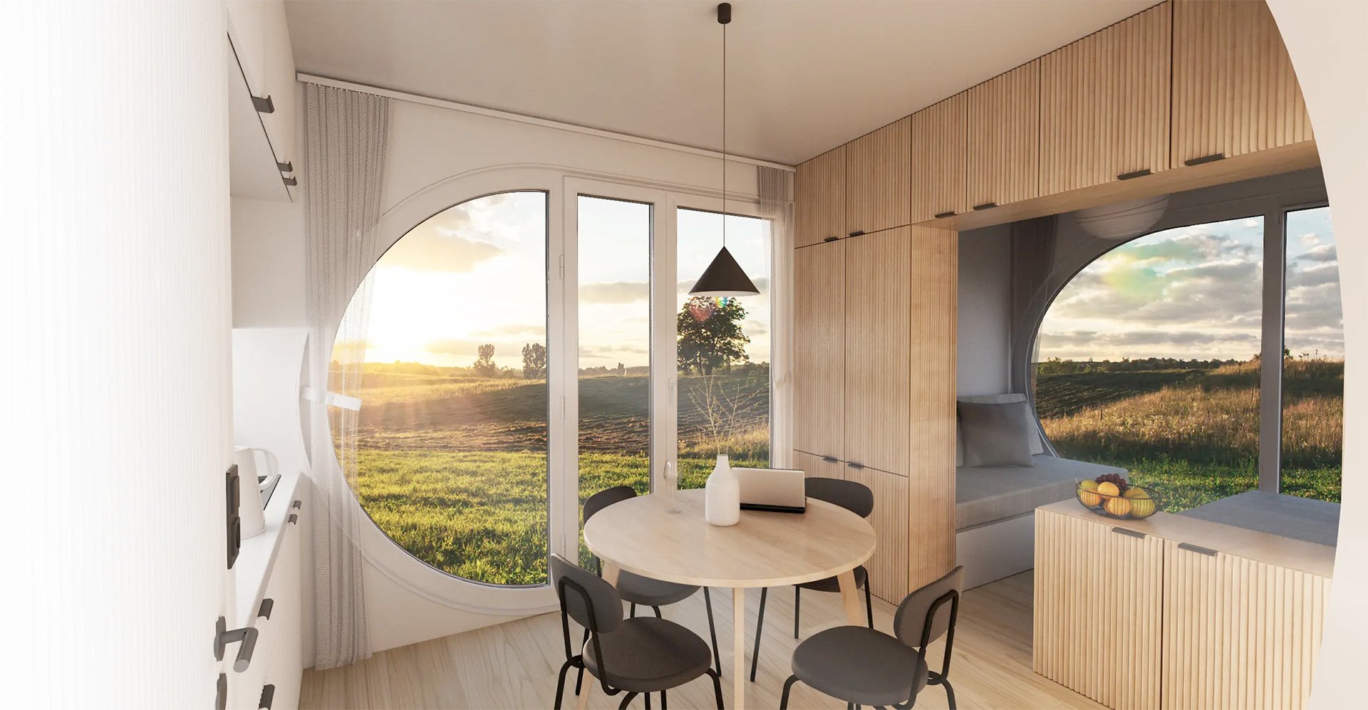 Ecocapsule Box Off-grid Mobile Home Interior