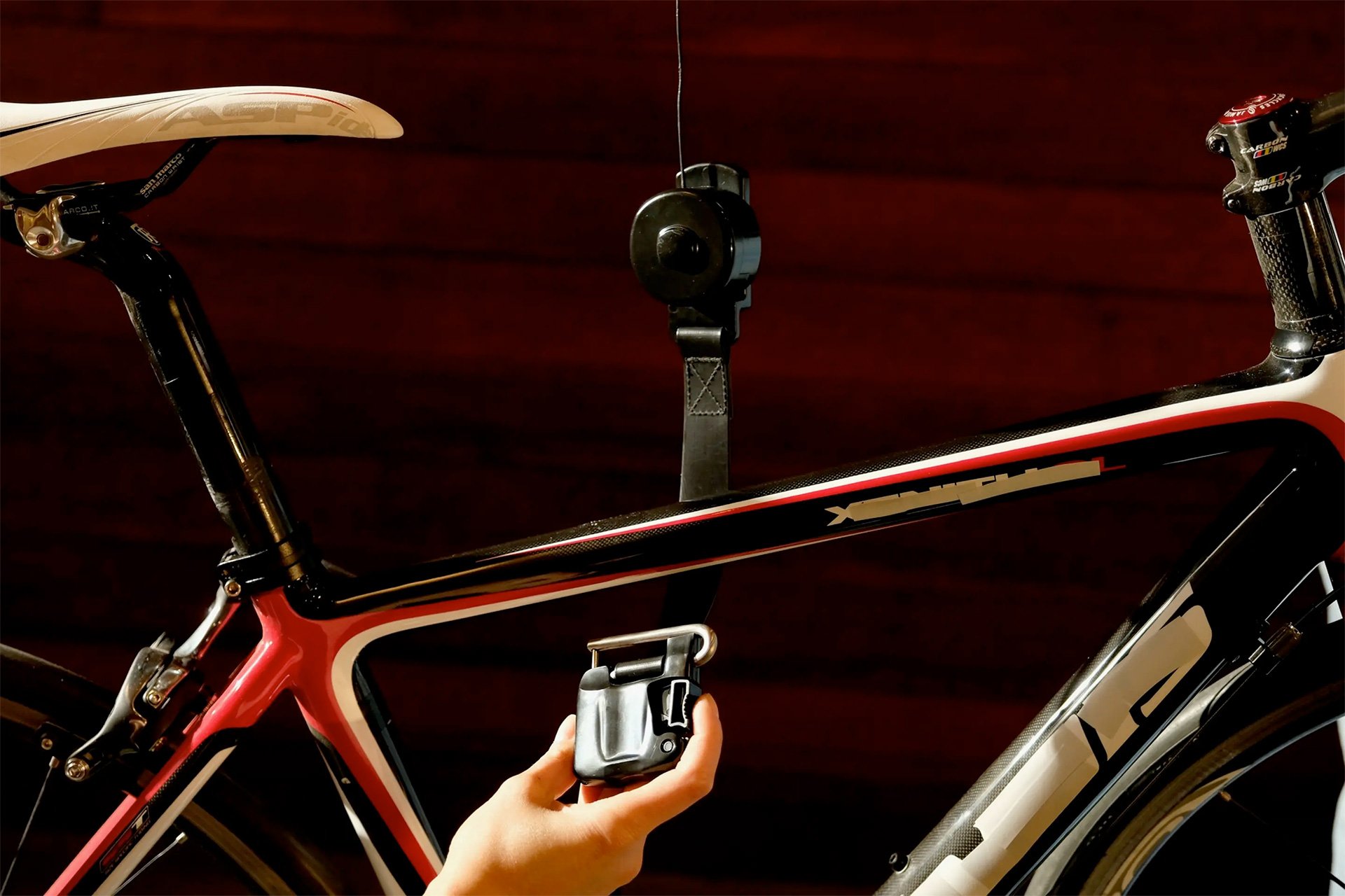 Kradl Unpowered Ceiling-mounted Bicycle Storage Clasp