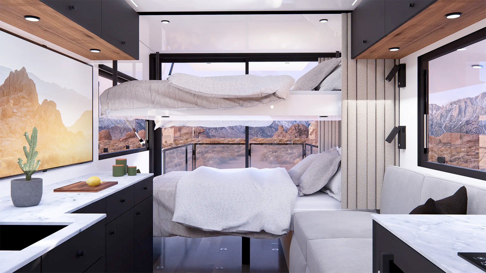 Living Vehicle Cybertrailer Double Bunks