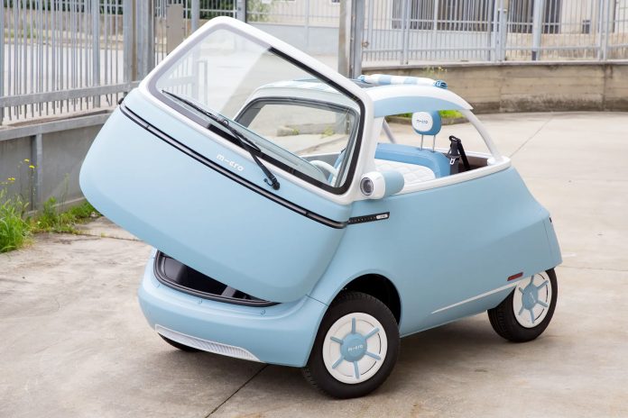Microlino Spiaggina Cute Bubble Car Fabric Sunroof