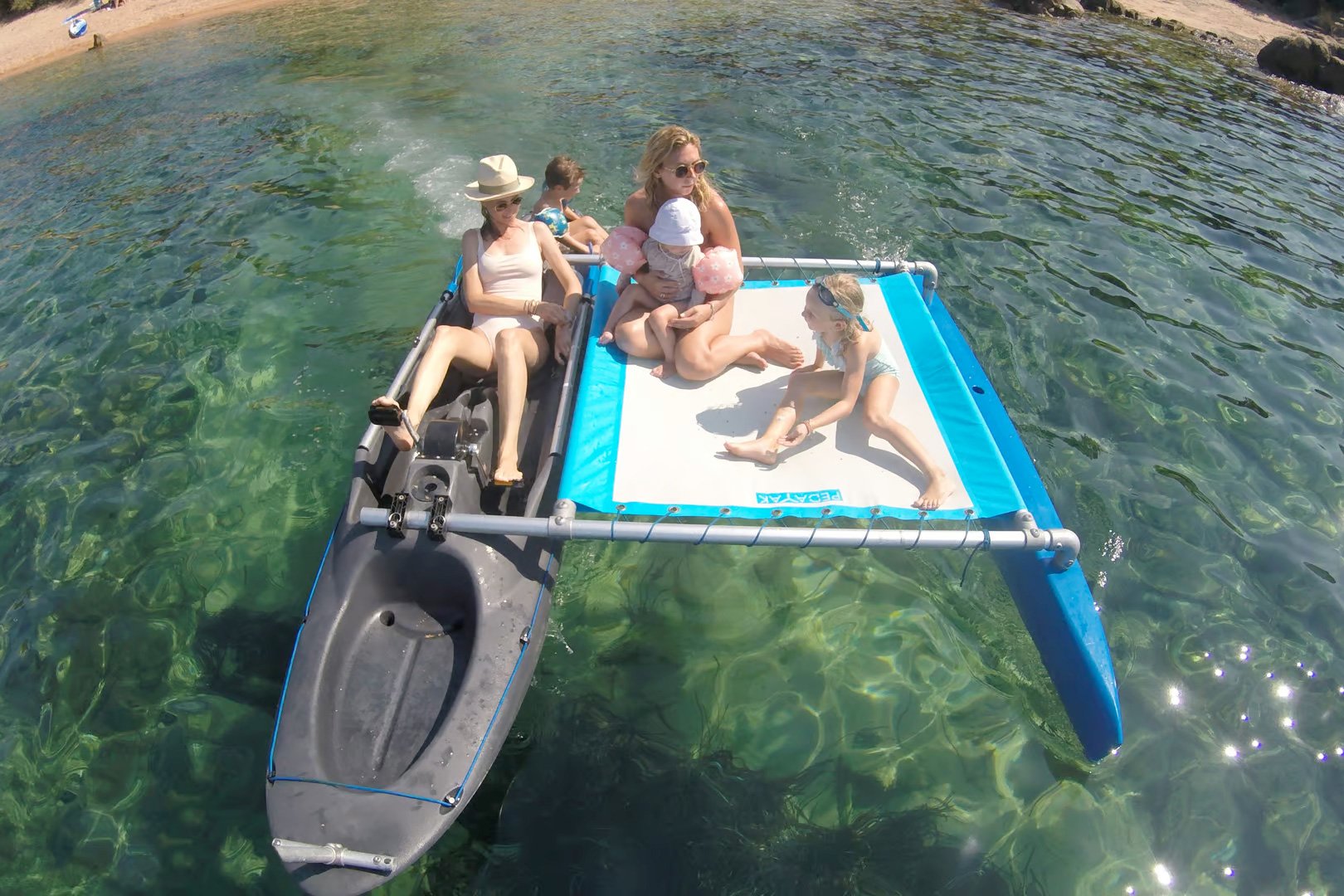 Pedayak Electric Hybrid-drive Kayak Outrigger Platform