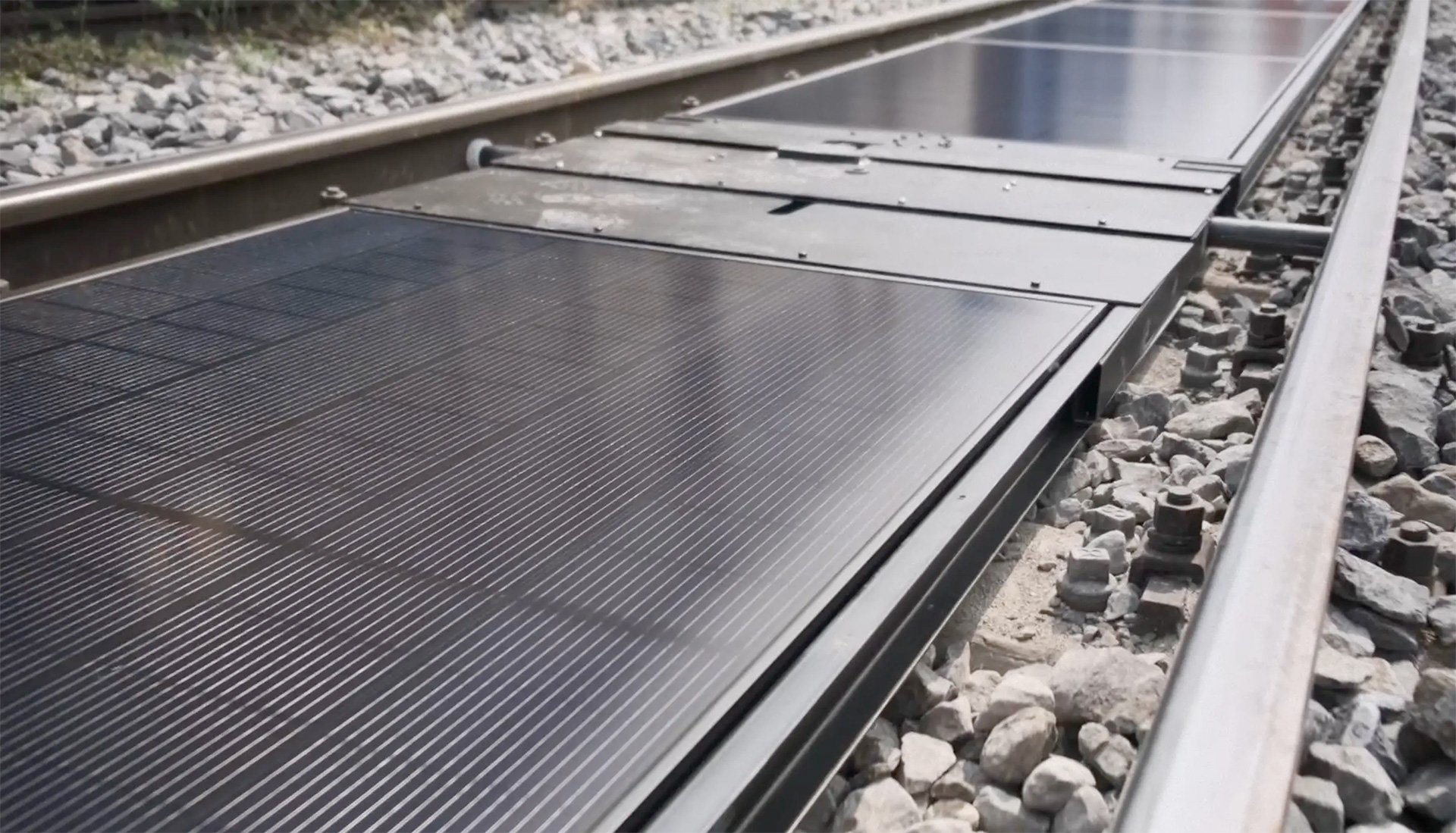 Sun-Ways Between-track Solar Panels Close-Up