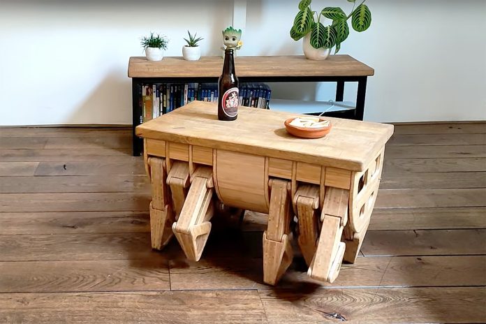 Carpentopod 12-legged Walking Wooden Table
