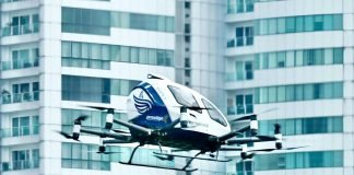 EHang Solid State Battery eVTOL Flight Test