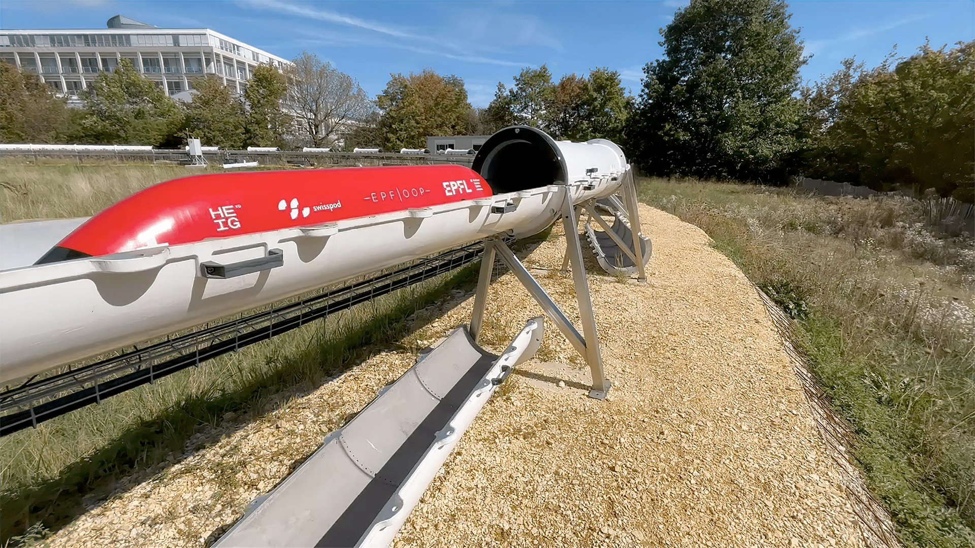 EPFL Swisspod Longest Hyperloop Trial Scaled Down
