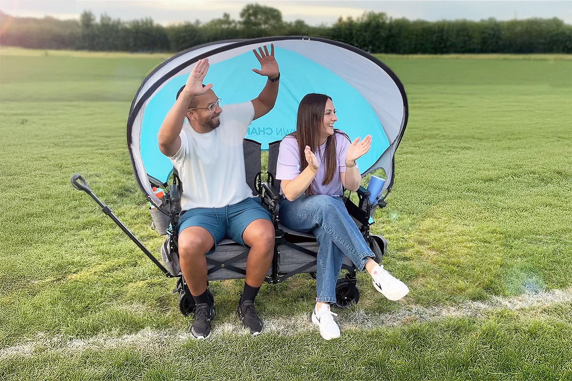 Lawn Chariot Mobile Relaxation Suite Height