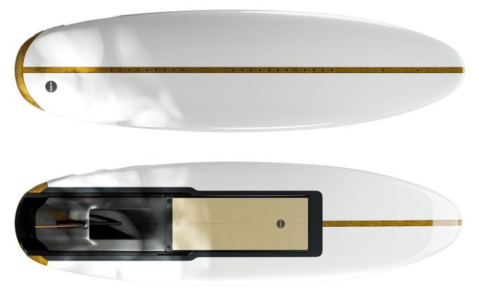 Lind Canvas Jet-powered Surfboard Top Under Views
