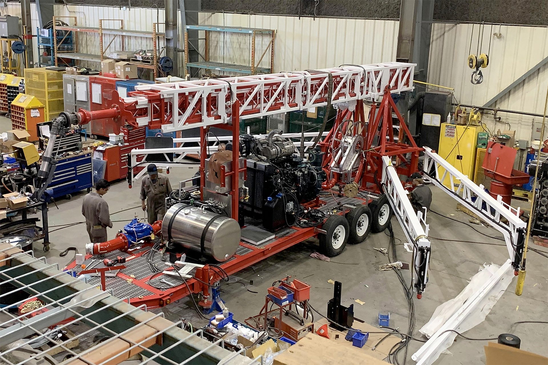 RainStream Tower Forest Fire Fighting Setup
