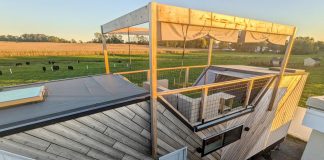 Modern Shed Tiny House Rooftop Terrace