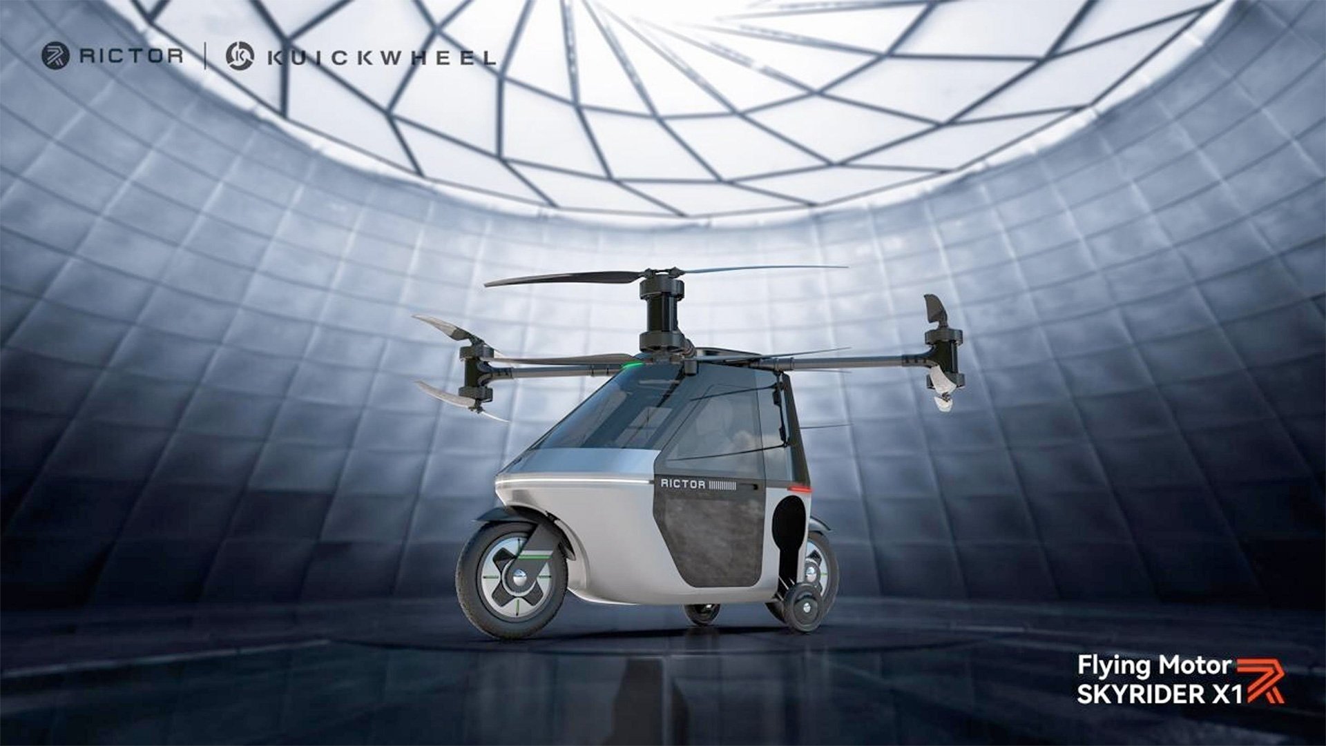 Rictor Skyrider X1 eVTOL Flying Motorcycle Carbon Fiber