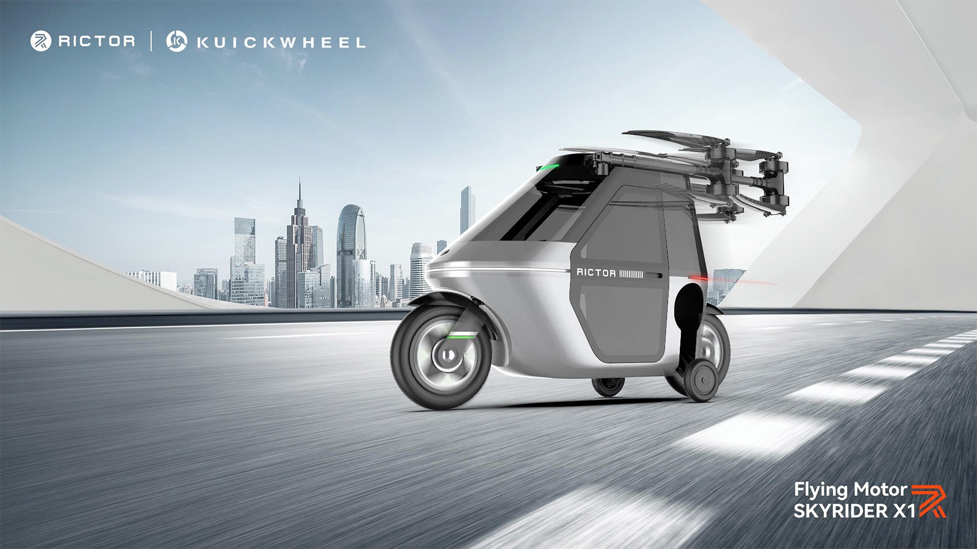 Rictor Skyrider X1 eVTOL Flying Motorcycle Speed