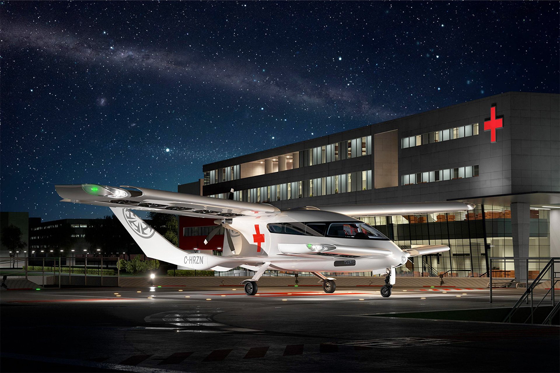 Cavorite X7 Fan-in-wing eVTOL Air Ambulance