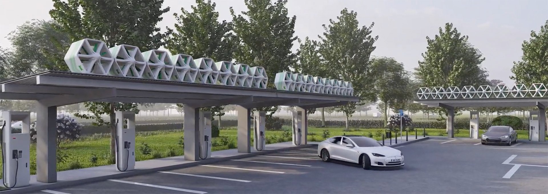 Katrick Technologies Urban Wind Panel EV Charging Station