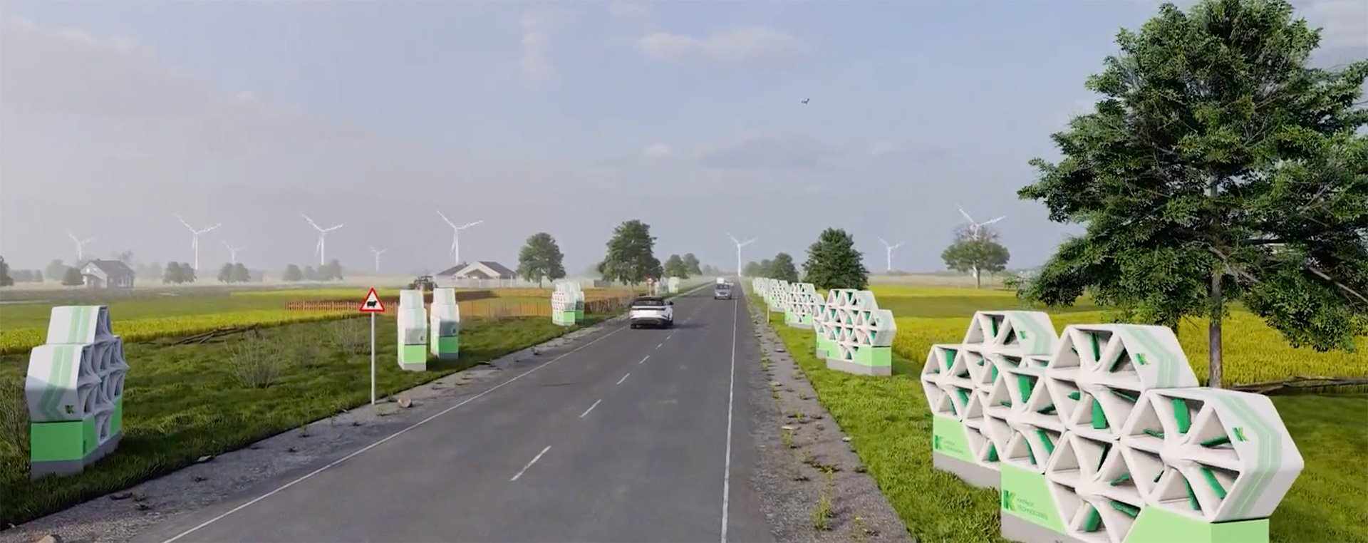 Katrick Technologies Urban Wind Panel Roadside