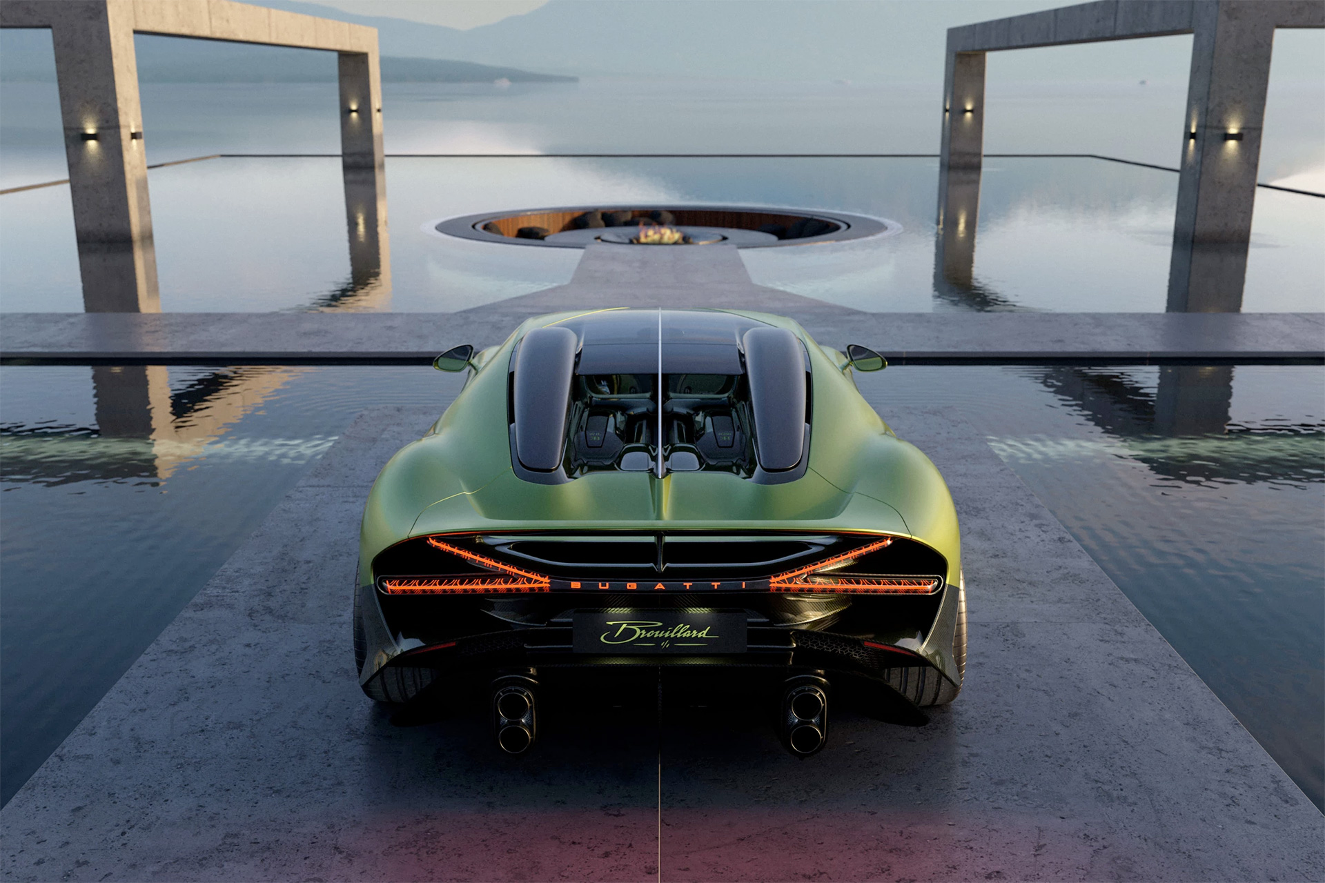 Bugatti Brouillard Hypercar Engine