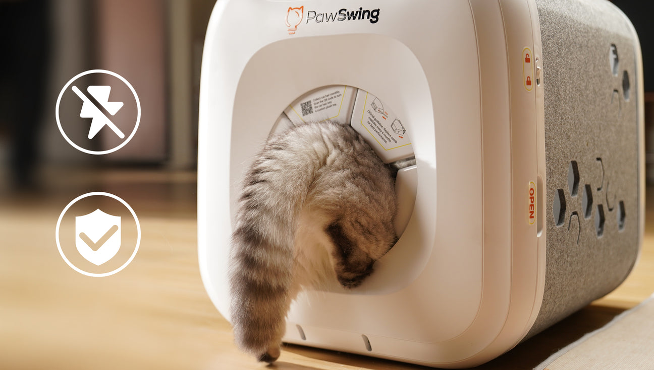PawSwing Neo Self Grooming Cat House No Electricity Needed