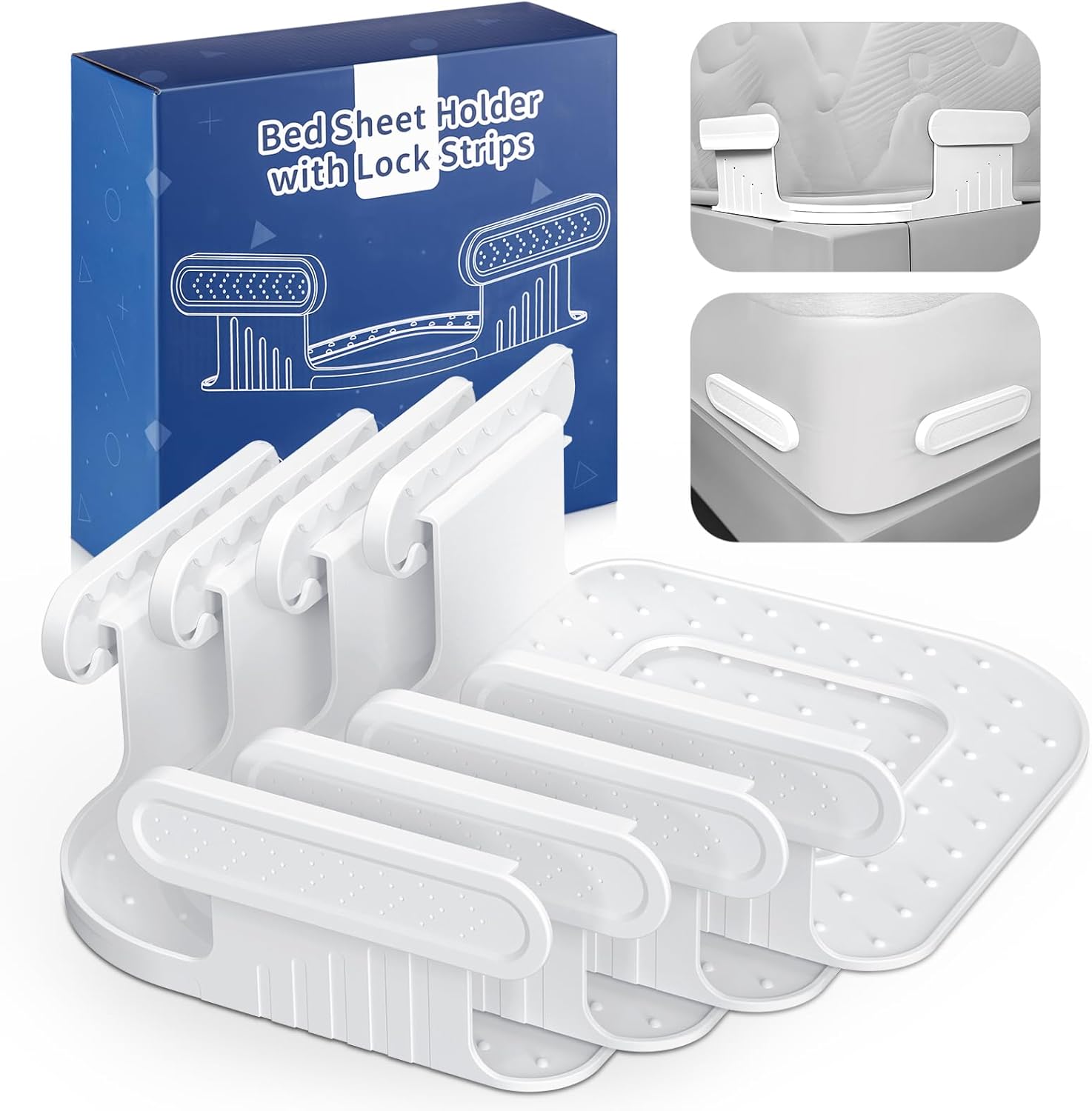Bed Lock Sheet Holder Pack of 4