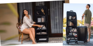 CASYRO Stand-up Suitcase Wardrobe