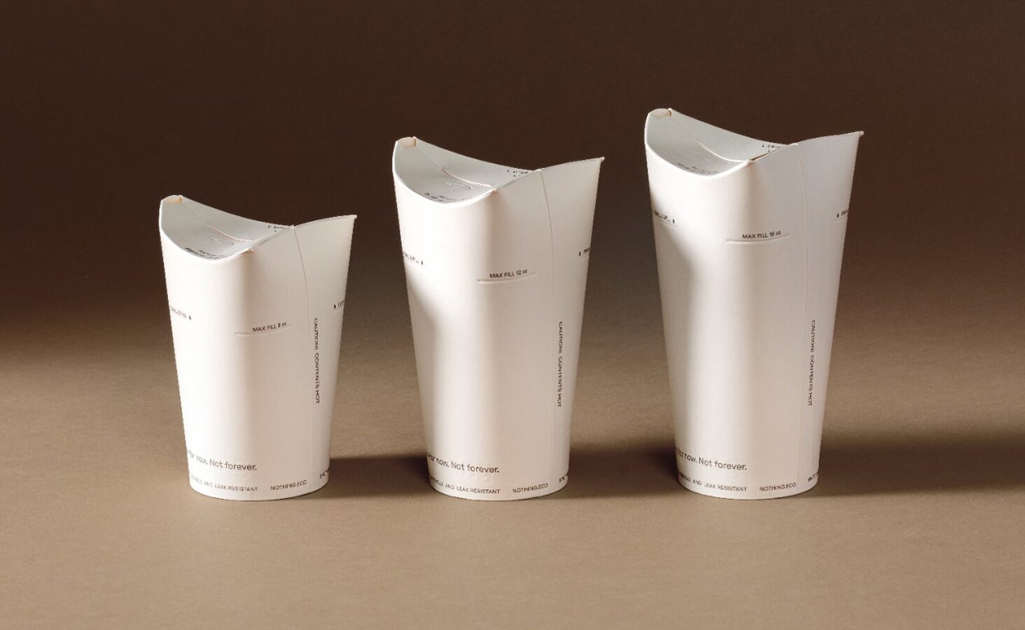 Nothing Plastic-free Hot Cup Sizes