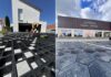 Purple Alternative Surface Recycled Plastic Permeable Paving Tiles
