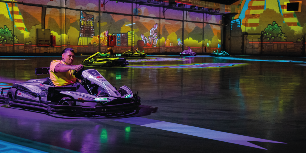 BattleKart BattleSnake Projection-mapped Arena