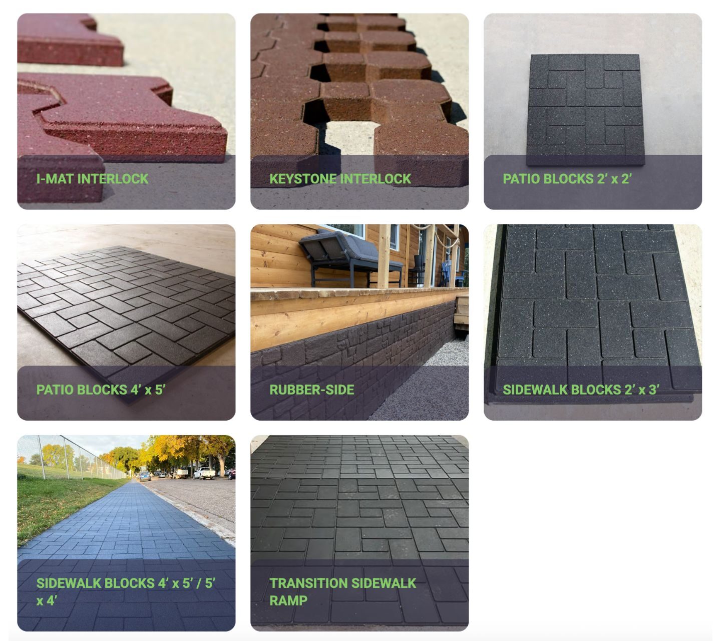Eco-Flex Tiles Product Range