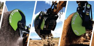 FlipScreen Screening Bucket Excavator Attachment
