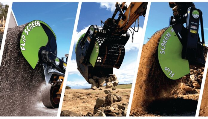 FlipScreen Screening Bucket Excavator Attachment
