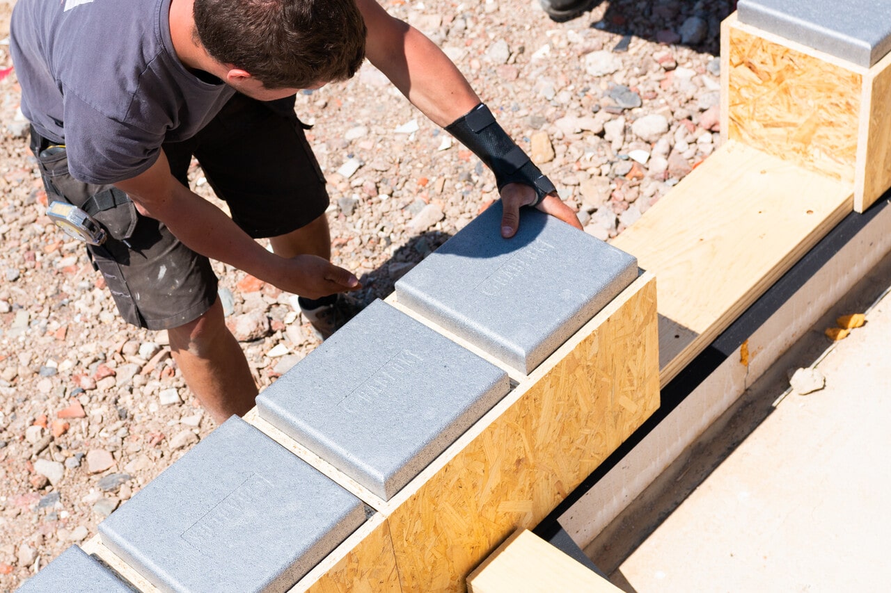 Gablok Flat-pack House System Block CloseUp