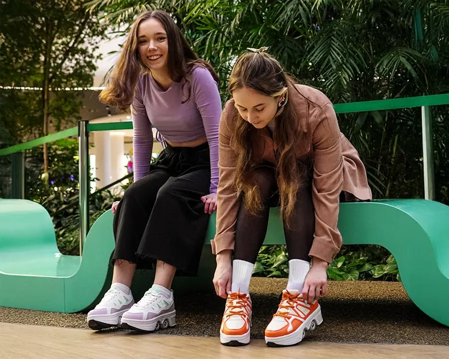 Liekick 2-in-1 Roller Shoes Surface Compatibility