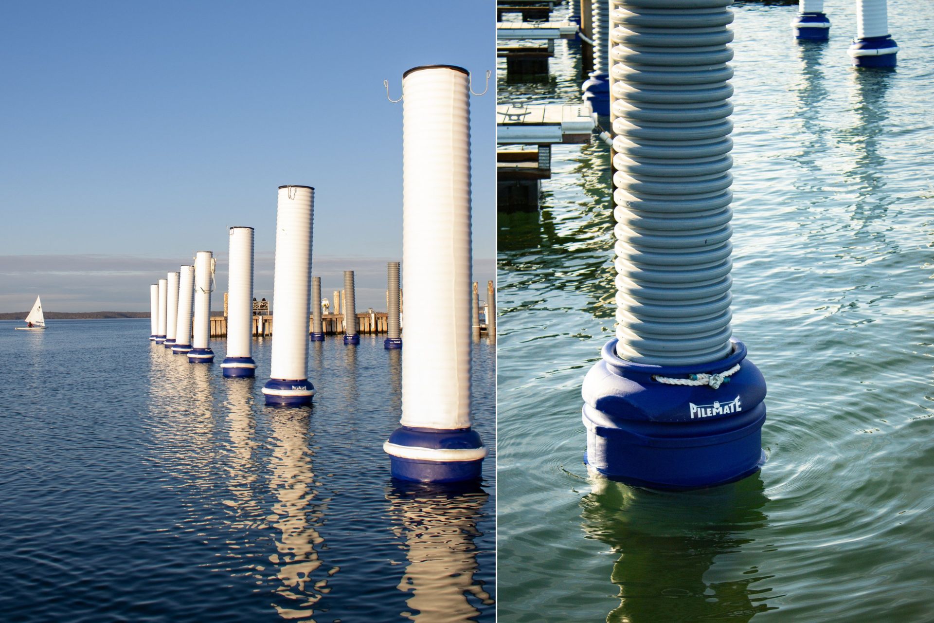 PileMate Floating Sleeves Buoyant Marina Pilings