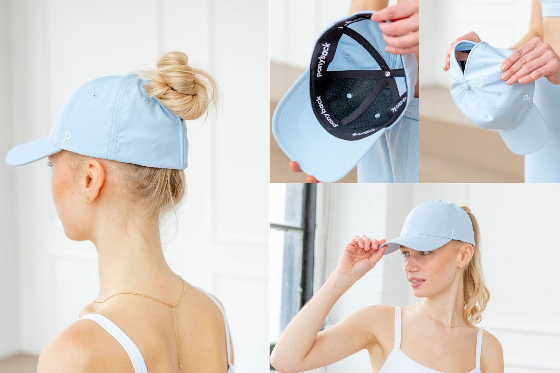 Ponyback Magnetic Ponytail Hats Different Hairstyles