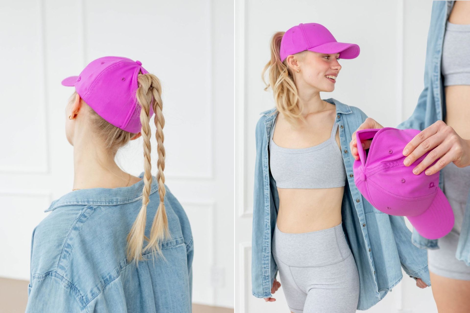 Ponyback Magnetic Ponytail Hats Use Case