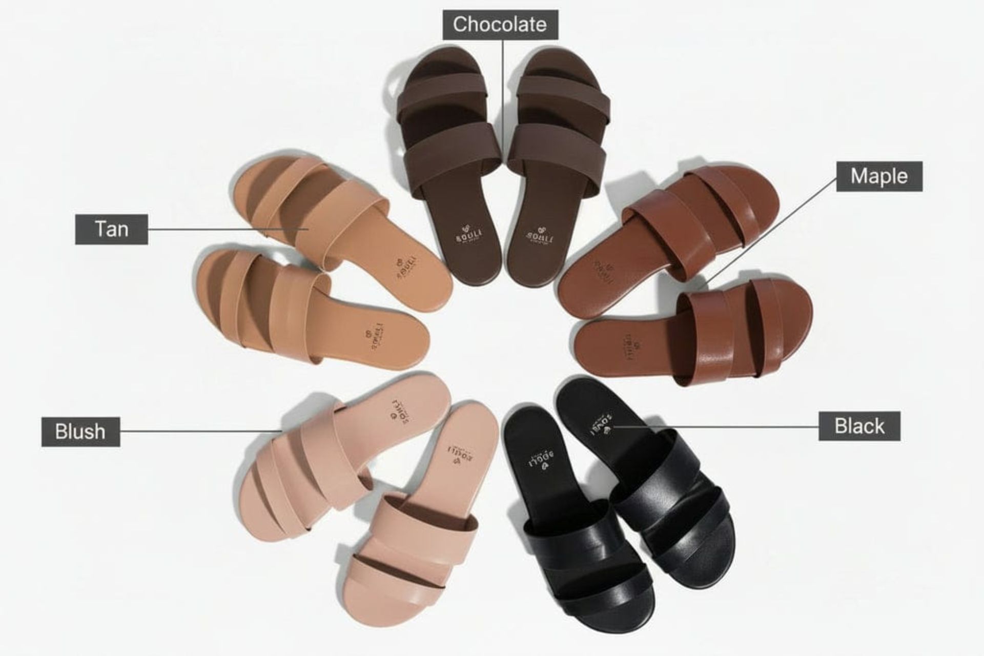 Souli Foldable Sandals Colors