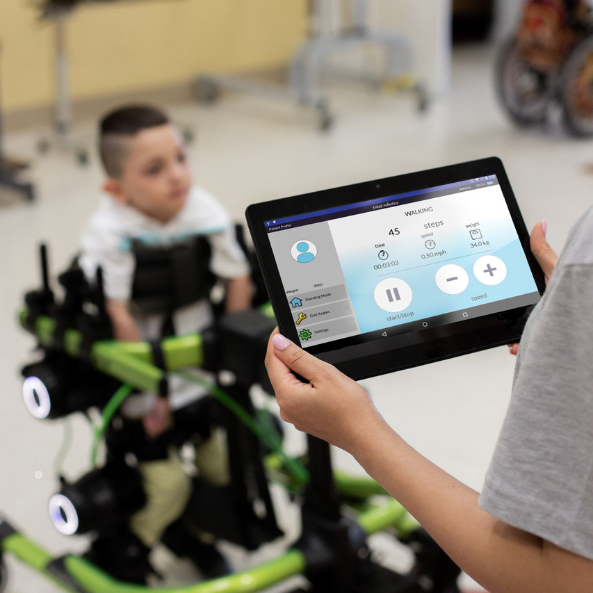 Trexo Robotic Walking System Tablet Interface