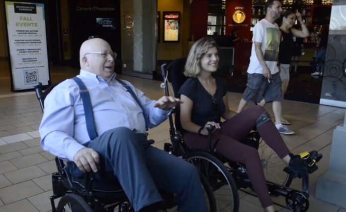 VeloChair Pedal-powered Wheelchair at Mall