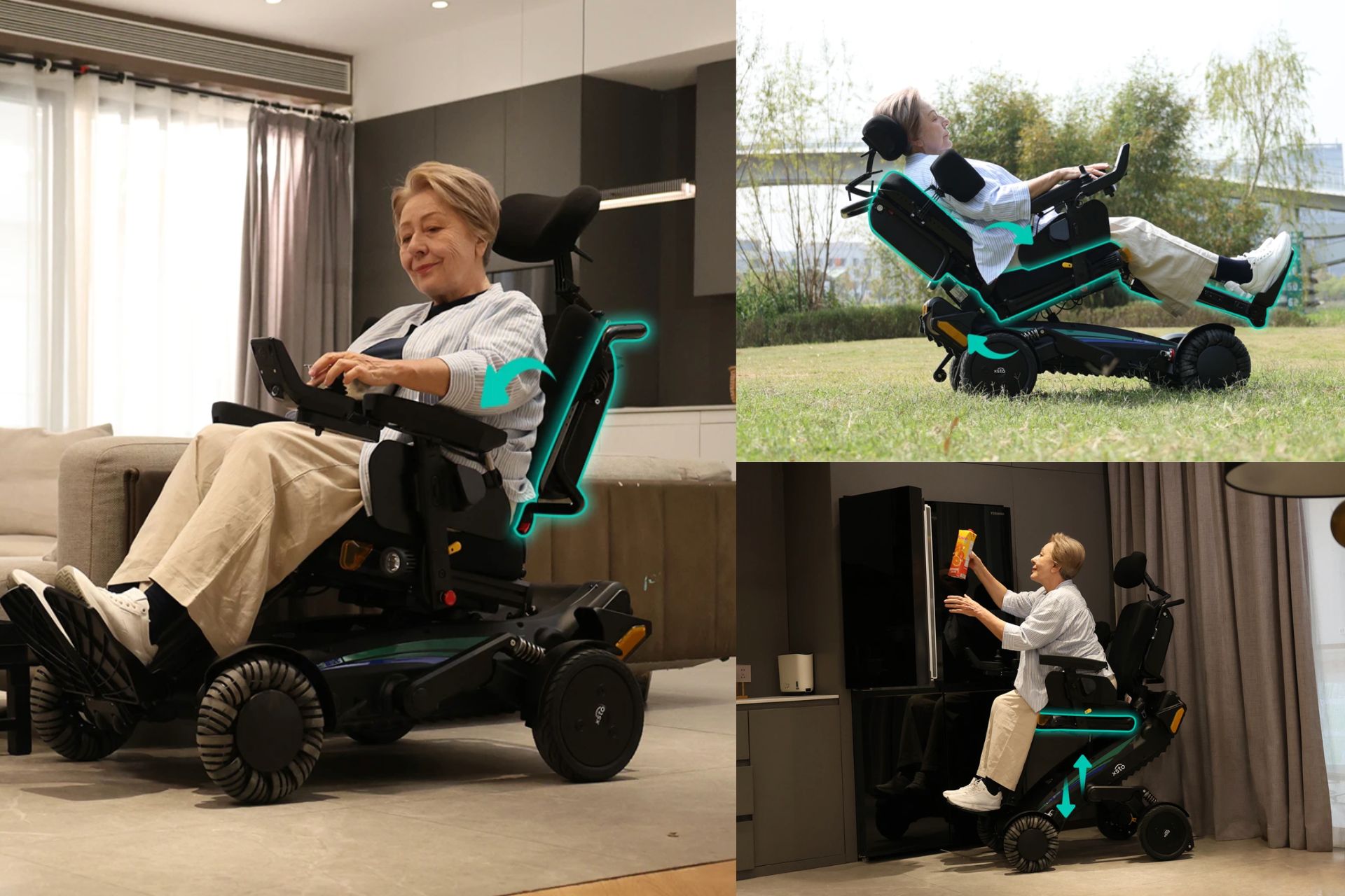 XSTO X12 AI Stair-climbing Wheelchair Adjustable Seating