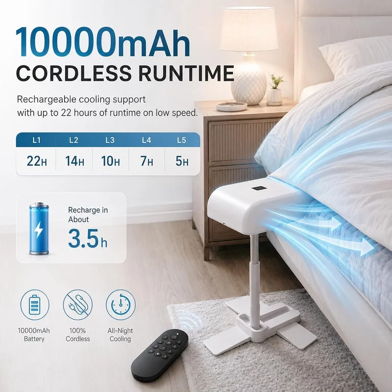BreezeL Bed Cooling Fan Battery
