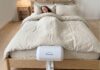 BreezeL Bed Cooling Fan blows air under your blanket to help you sleep cooler BreezeL Bed Cooling Fan
