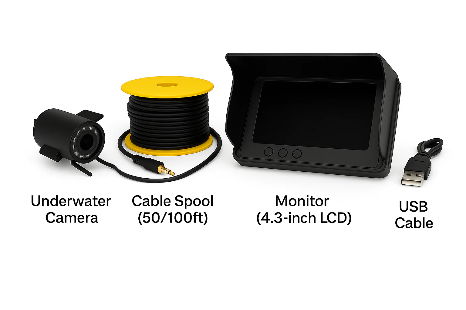 ClearHook Underwater Camera Kit Contents