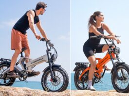 Cybervelo EK6 folding e-bike packs long range and fat tires into a compact design Cybervelo EK6 Folding Electric Bike