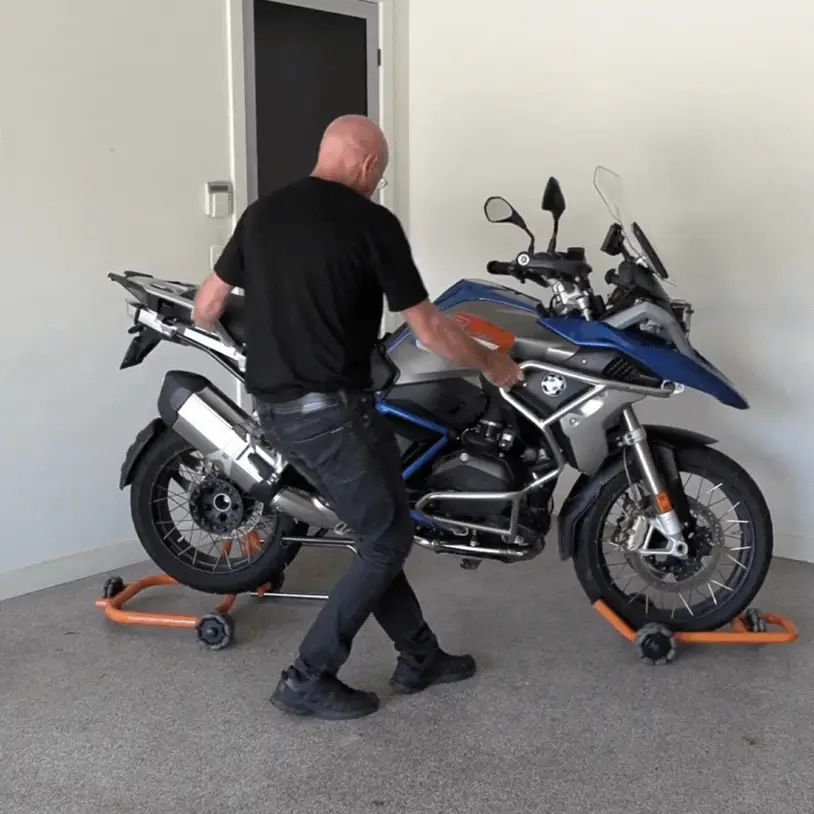 Dynamoto Motorcycle Stand Omni-directional Casters