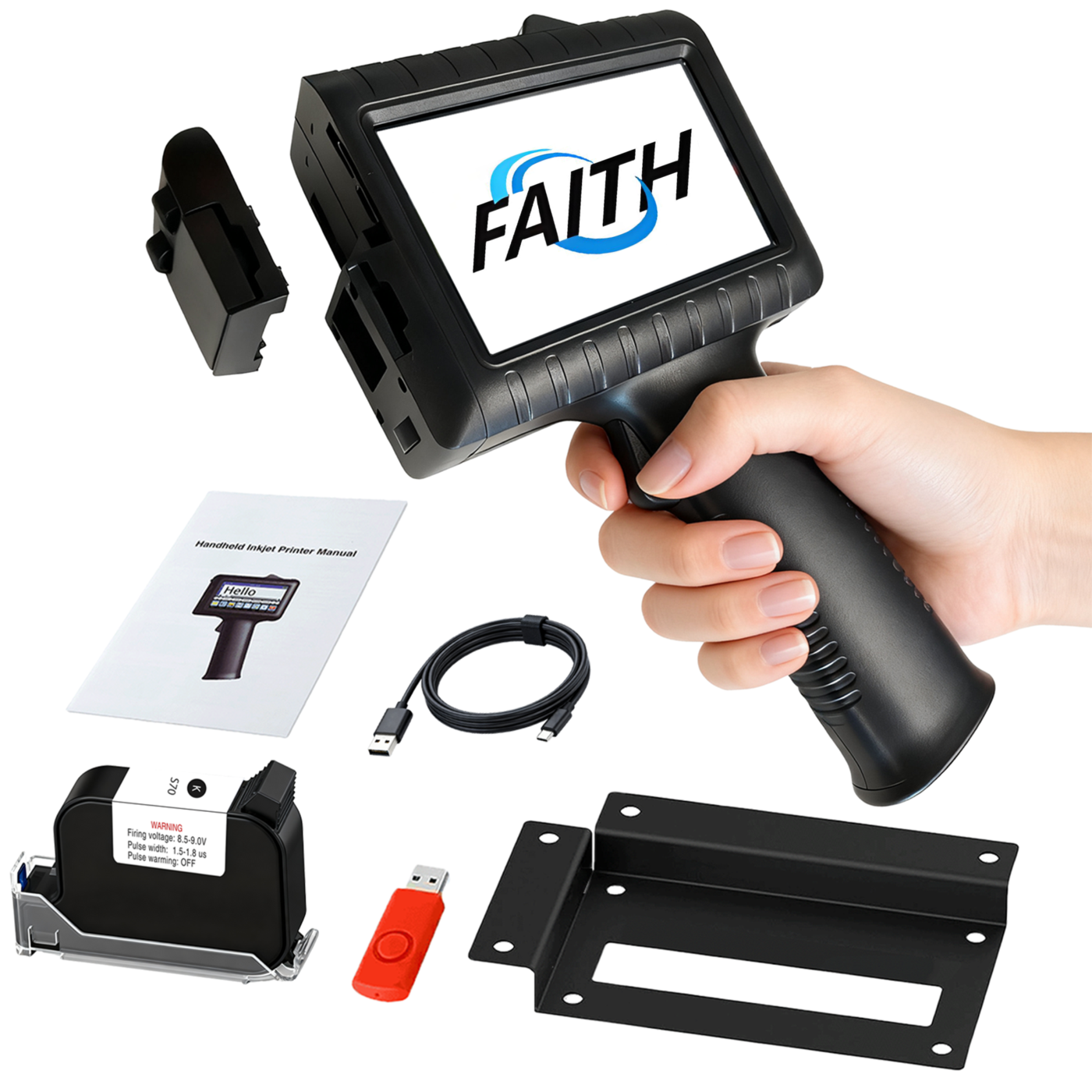 Faith Handheld Inkjet Printer Package Contents
