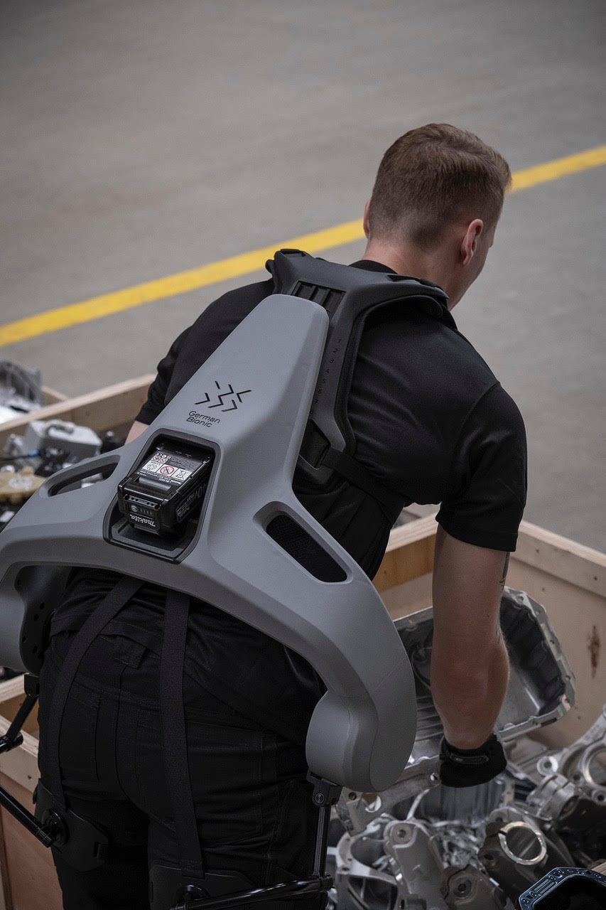 German Bionic Exia Exoskeleton Natural Lifting Movement