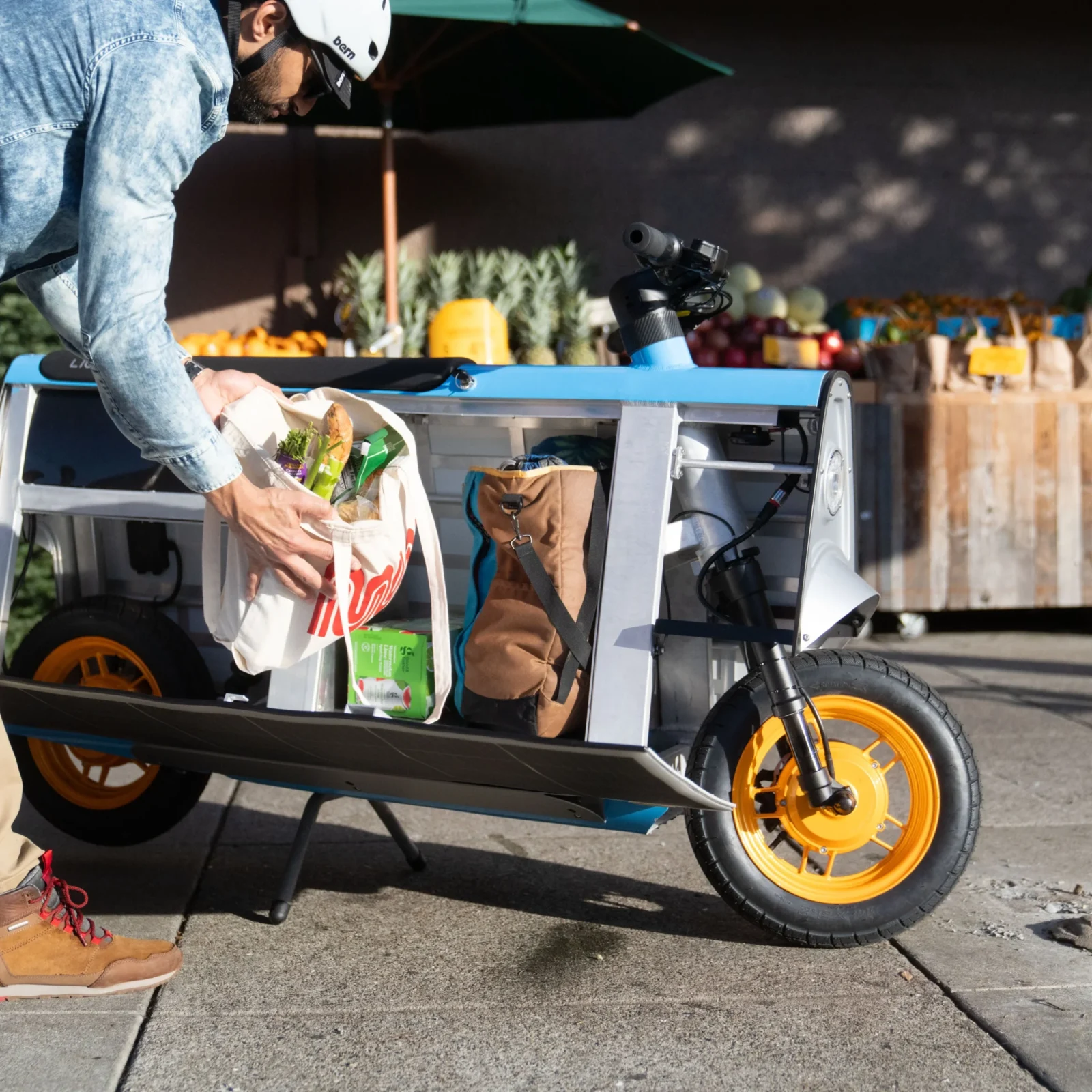 Lightfoot Solar Scooter Enclosed Cargo Compartment