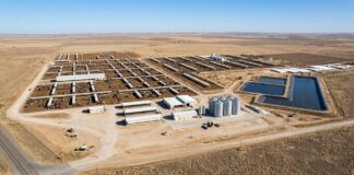 Aerial view of the California dairy farm that supplied biogas for Circularity Fuels’ jet-fuel pilot